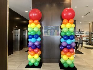 Rainbow Pride Columns Towers